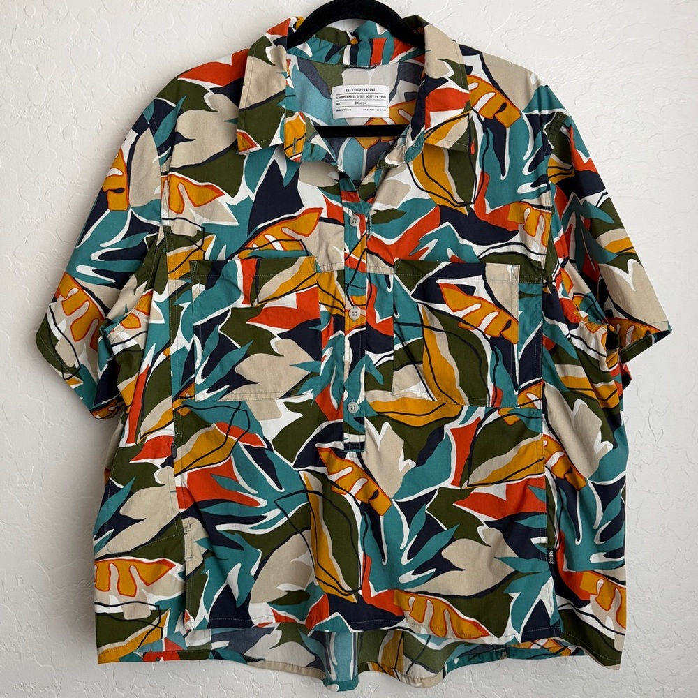 REI Co-op Women's Trailmade Short Sleeve Button Up Top Multicolor 2XL - Picture 2 of 10